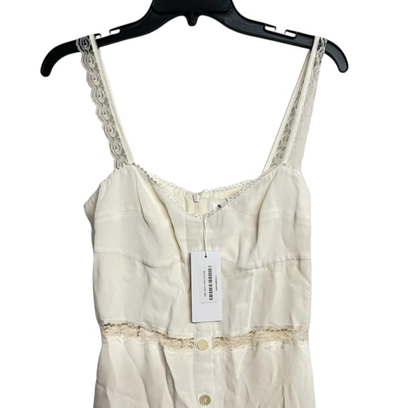 New Reformation Wynton Lace Midi Dress in Ivory - Picture 3 of 10